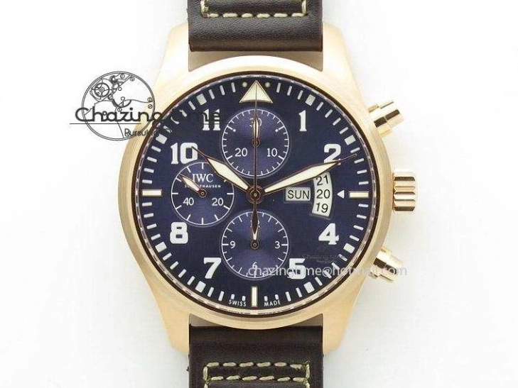 MIROTIME 0113 Youthful 2016 Pilot Chrono SS IW377719 ZF Best Edition On Brown Leather Strap A 7291